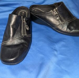 Elegant Black Leather Slip-On Loafers